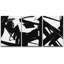 BAW noir et blanc, peinture abstraite, formes abstraites, minimaliste moderne, 3 pièces-94434570-94434566