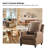 31.1''  Wide Classic and Overstuffed Soft Faux Leather Push Back Recliner with Nailhead Trims-1591826227