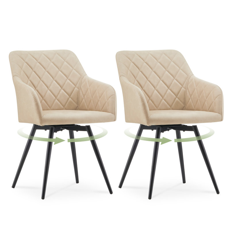 50cm H Upholstered Metal Armchair, Cream