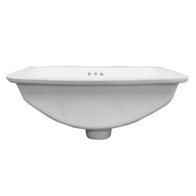 Lavabo de salle de bain rectangulaire en porcelaine vitreuse avec trop-plein 21 po Barclay
