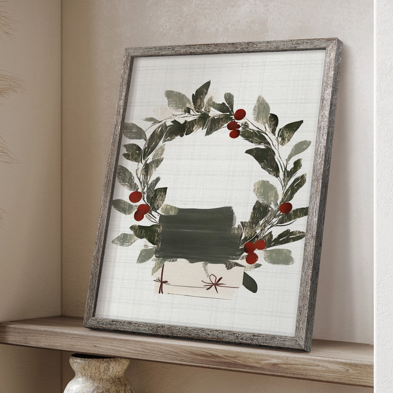 «Christmas Holiday Art» CECLX, reproduction d'art encadrée - bois massif, H 11 po x l 9 po