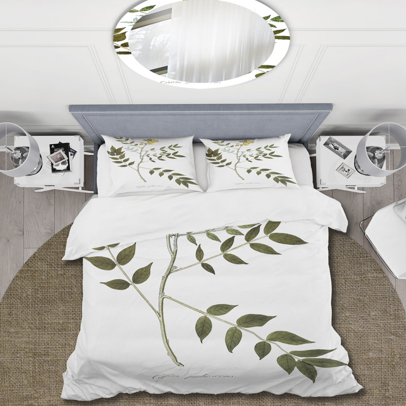 Vintage Botanicals XVIII - Ensemble de housse de couette traditionnel - Microfibre de polyester