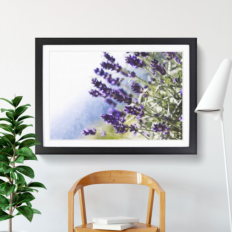 Lavender Vol.2 - Picture Frame Painting, Black Framed, 36cm H x 48cm W x 2cm D
