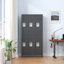Armoire de rangement à 6 portes en métal avec serrure et rangement