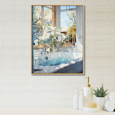 Bathroom Tranquil Reflections VI - Bathroom Framed Wall Art