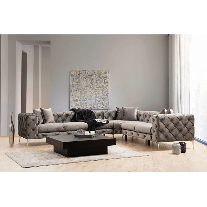 Canapé modulaire Seidel, Mélange de polyester anthracite