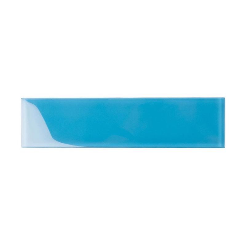 Carrelage mural de style brique en verre 3 "X 12", Bleu océan