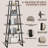 Bookshelf 5 Tier Industrial Wood, Book Shelf, Tall Open Rustic Etagere Bookcase