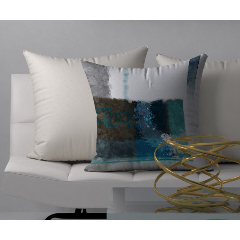 Abstract Throw Pillow, 24" H x 24" W