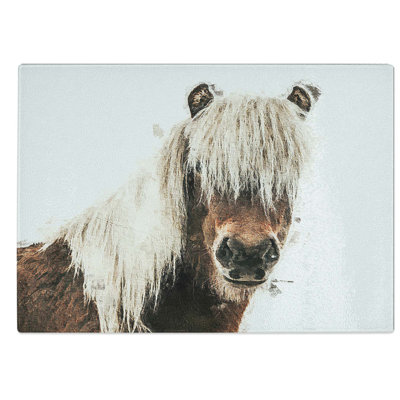 Glass Icelandic Horse Chopping Board