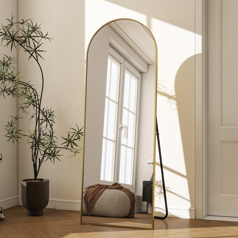 Oversized Full Length Mirror Arch Floor Mirror Wall Mirror Hanging Or Leaning Full Body Mirror With Stand
