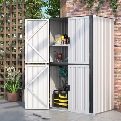 Remise de rangement d'extérieur imperméable avec tablettes