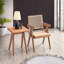 Table de bout décontractée à finition élégante, design Mid-Century moderne pour un mobilier compact et tendance