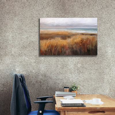 Epic Graffiti 'Coastal Grasses'  by Karen Hale Canvas Wall Art, 40" x 26"