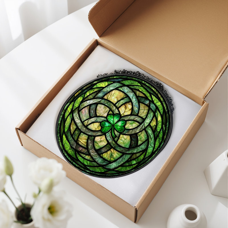 Panneau de vitrail 12 "H Celtic Knot