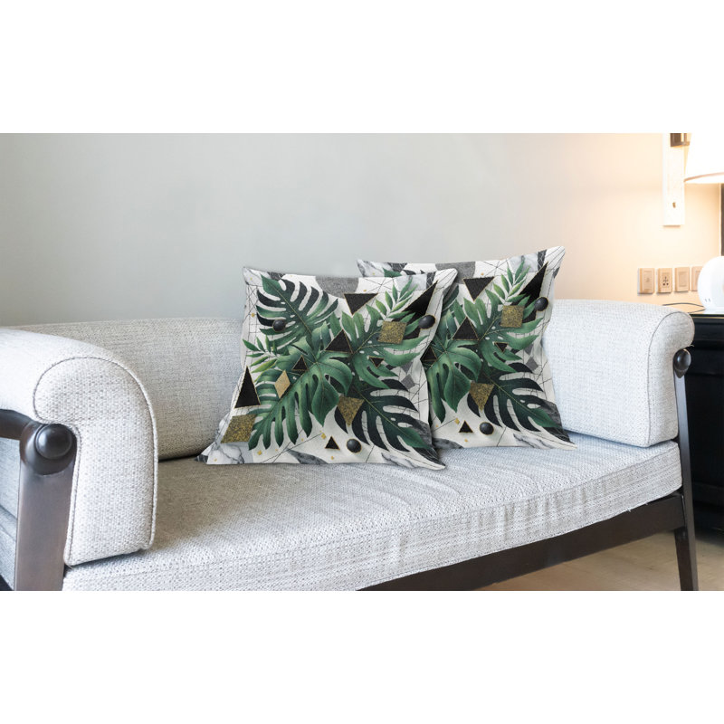 Fabric Reversible Throw Pillow, 16"H x 26"W, Rectangle 