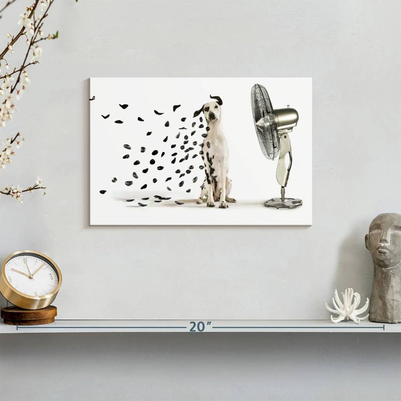 Windblown Dalmatian Spots Canvas Print, 12" H x 8" W x 1" D