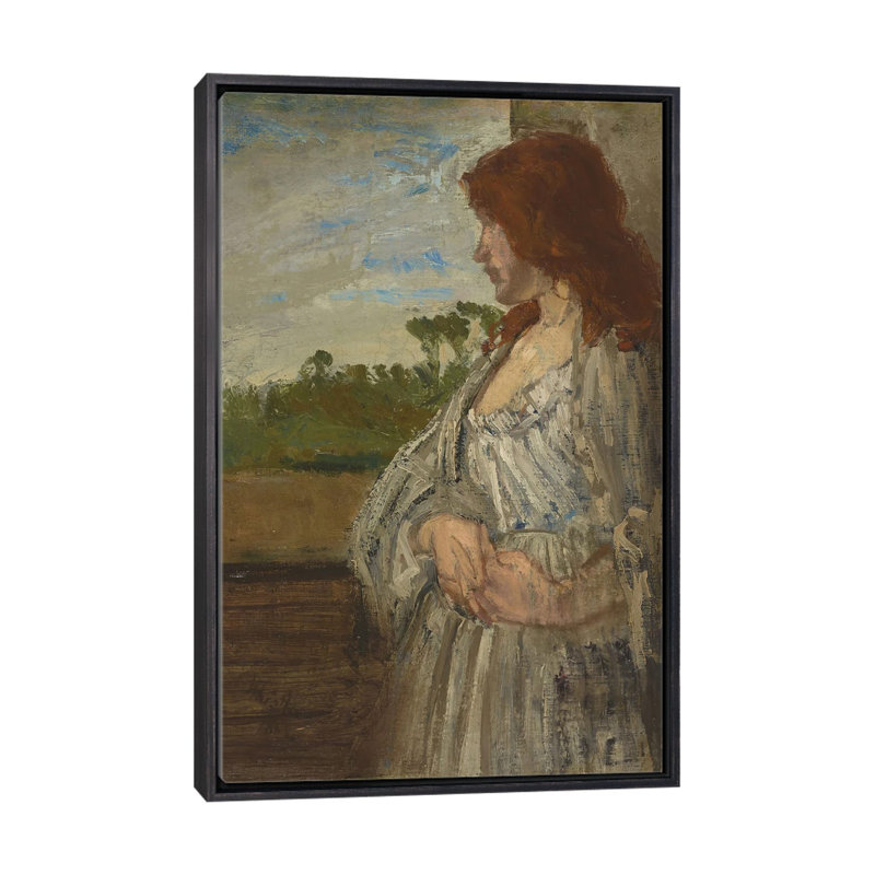 Note blanche - reproduction d'art murale - toile encadrée, 26 po x 18 po, Toile avec cadre, Noir patiné