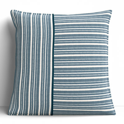 Berthe Striped Cotton Throw Pillow