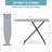 Metal Panel Iron Board with Iron Mat, Heat & Scorch Resistant Cover, Adjustable Height Heavy Duty Ironing Board