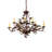 36" Wide Oak Leaf 9 Light Chandelier