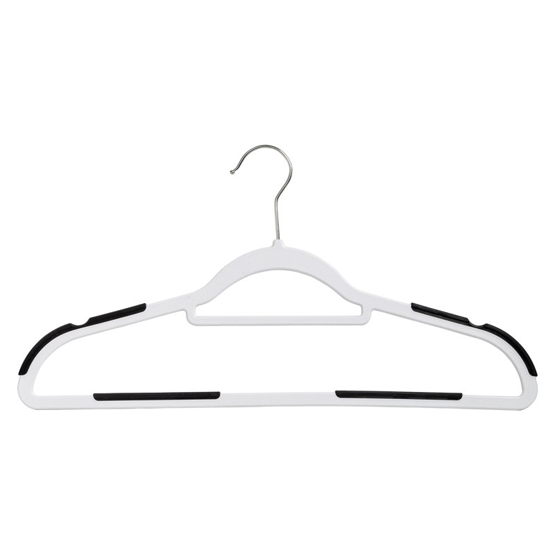 Cintre standard en plastique antidérapant Norlyn pour robe / chandail / chandail, Blanc