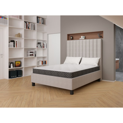 Matelas en mousse de 15 cm (6 po) avec support lombaire et extensible, taille standard, pour lit double.