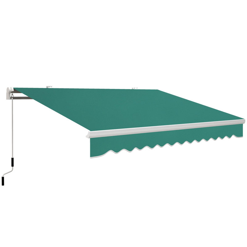 Auvent rétractable 8 ', Vert, H 59,1 po x l 155,5 po x P 96,5 po