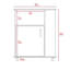 Armoire à porte simple inférieure H 29 po, une tablette ouverte, trois tablettes latérales inférieures-1848067518