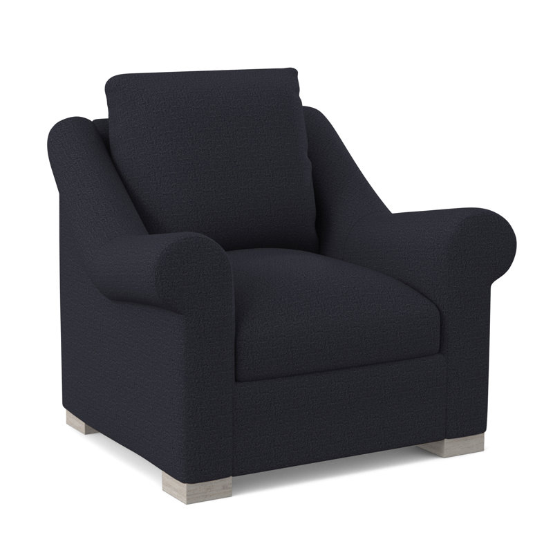 Chaise Canyon, 100 % polyester bleu marine Venise, Bisque