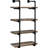 4 Wall Shelf In Black And Rustic Brown For Office Decorative Purposes Office, Convenient Storage-120653771-120653772