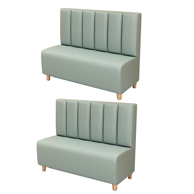 Banc rembourré en similicuir, Vert