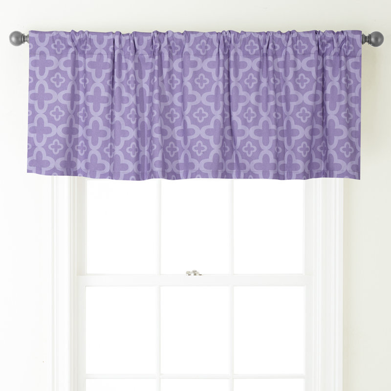 Gasquet Geometric Tailored Window Valance, Bougainvillea