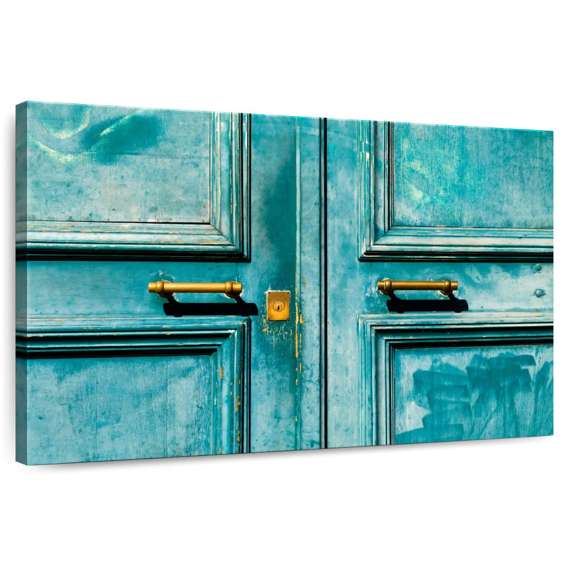 Lilie vieille porte turquoise