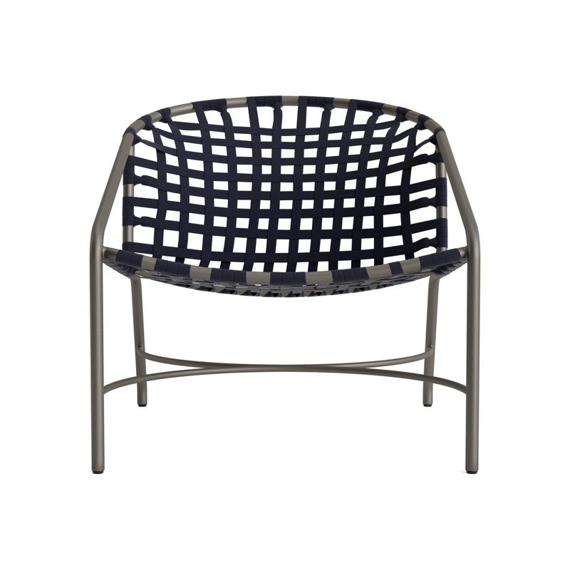 Kantan Outdoor Lounge Chair, Mica/Marine Suncloth Lace