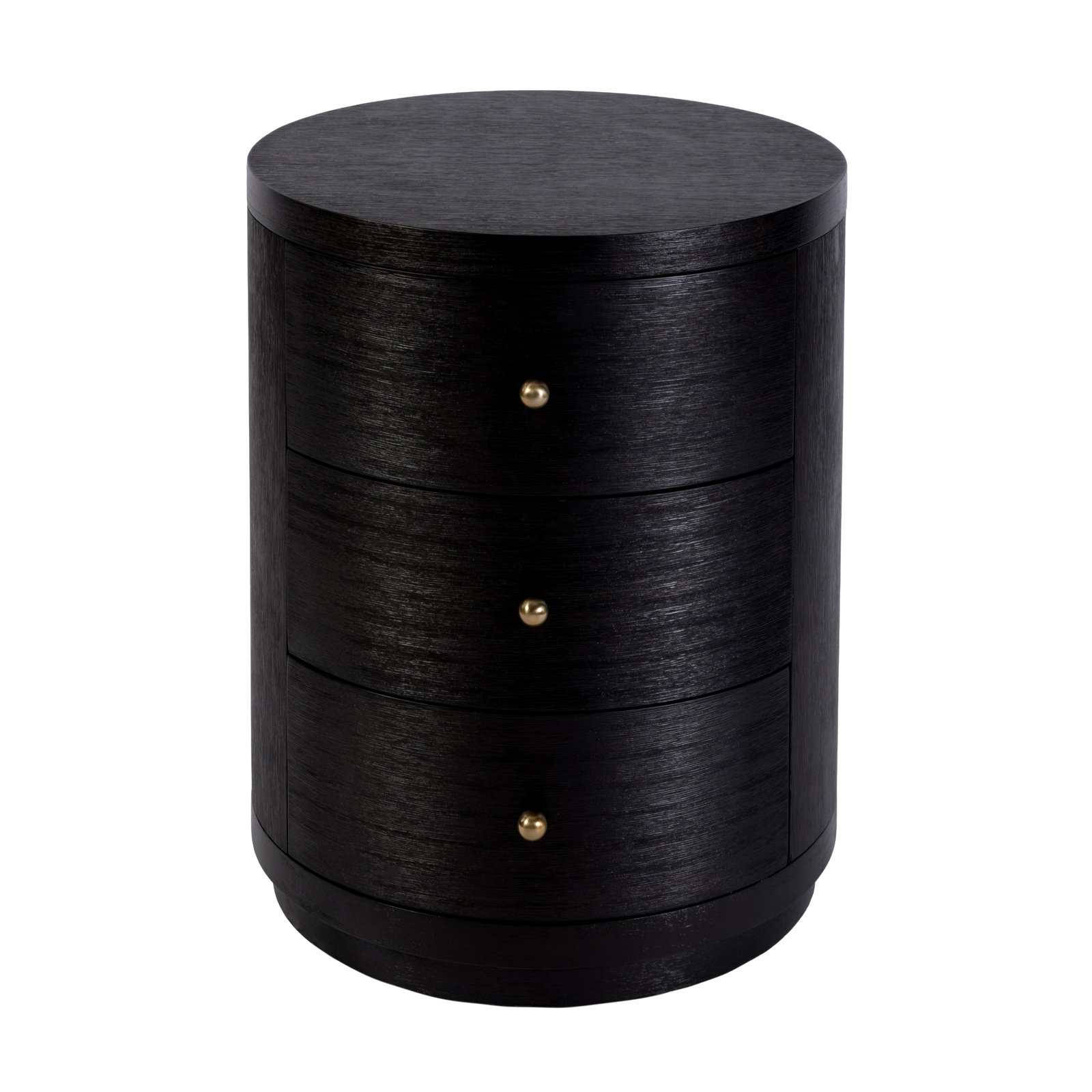 Celine 3-Drawer Acacia Nightstand, Antique Coffee Brown