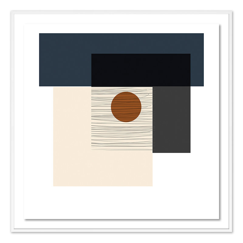 « mid-century ix » par jess engle-cadre photo, impression sur papier, Blanc, H 24 po x l 24 po x P 1,5 po