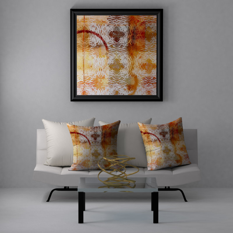 Abstract Reversible Throw Pillow, 18" x 18"
