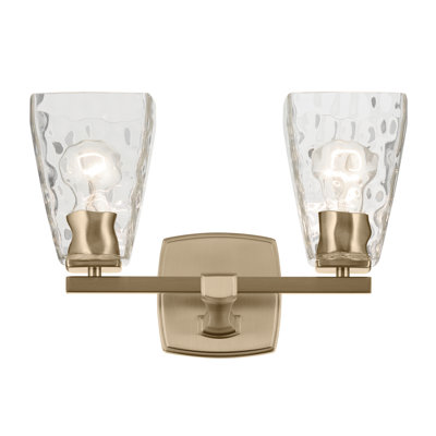 14.25" 2-Light Vanity Light with Water Glass