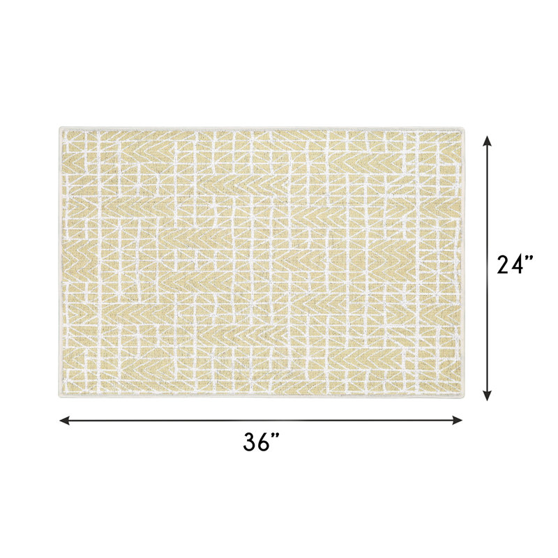 Tapis de cuisine Higinio, Beige