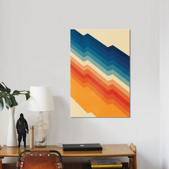 «Barricade», reproduction d'impression sur toile tendue, H 26 po x l 18 po x P 1,5 po, Toile avec cadre noir, Pas de tapis