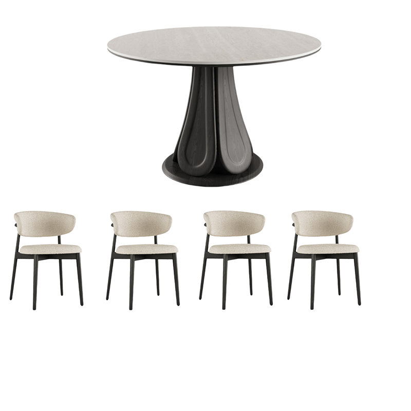 Ensemble de table de salle à manger Mid-Century, H 29,53 po x L 47,24 po x l 47,24 po