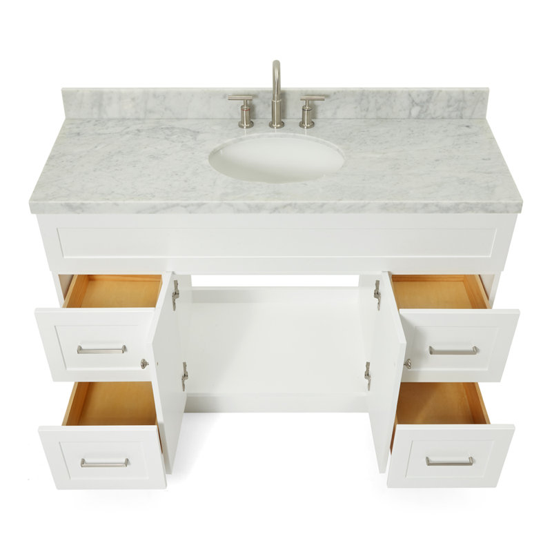 Ensemble de meuble-lavabo simple 55 po Abell, Blanc