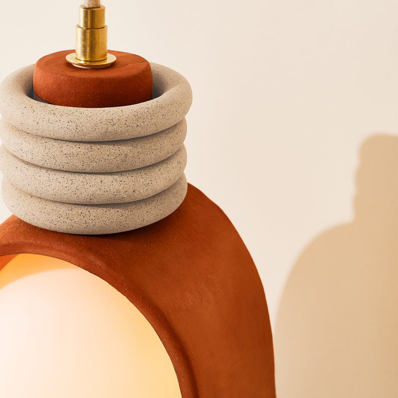 Lunar Pendant, Terracotta, Yes, Hardwired