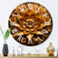 Horloge murale abstraite tournesol doré-988119408