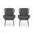 Mccaskill Patio Chair With Cushions (Set Of 2), Modern Rattan Design For Outdoor Relaxation And Durability-1325974451