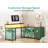Lymon L-Shaped Metal Base Computer Desk with Power Outlet-1946423938