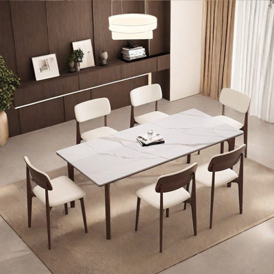 Table rectangulaire moderne de style crème moderne