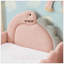 Lit simple pour enfant en forme de dinosaure avec barrières de sécurité, structure en bois massif et tissu bouclé pour un sommeil confortable-1412032486