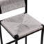 Upholstered Counter Stool with Metal Frame